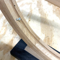 Houten frame voor glas in lood raam diameter 50cm