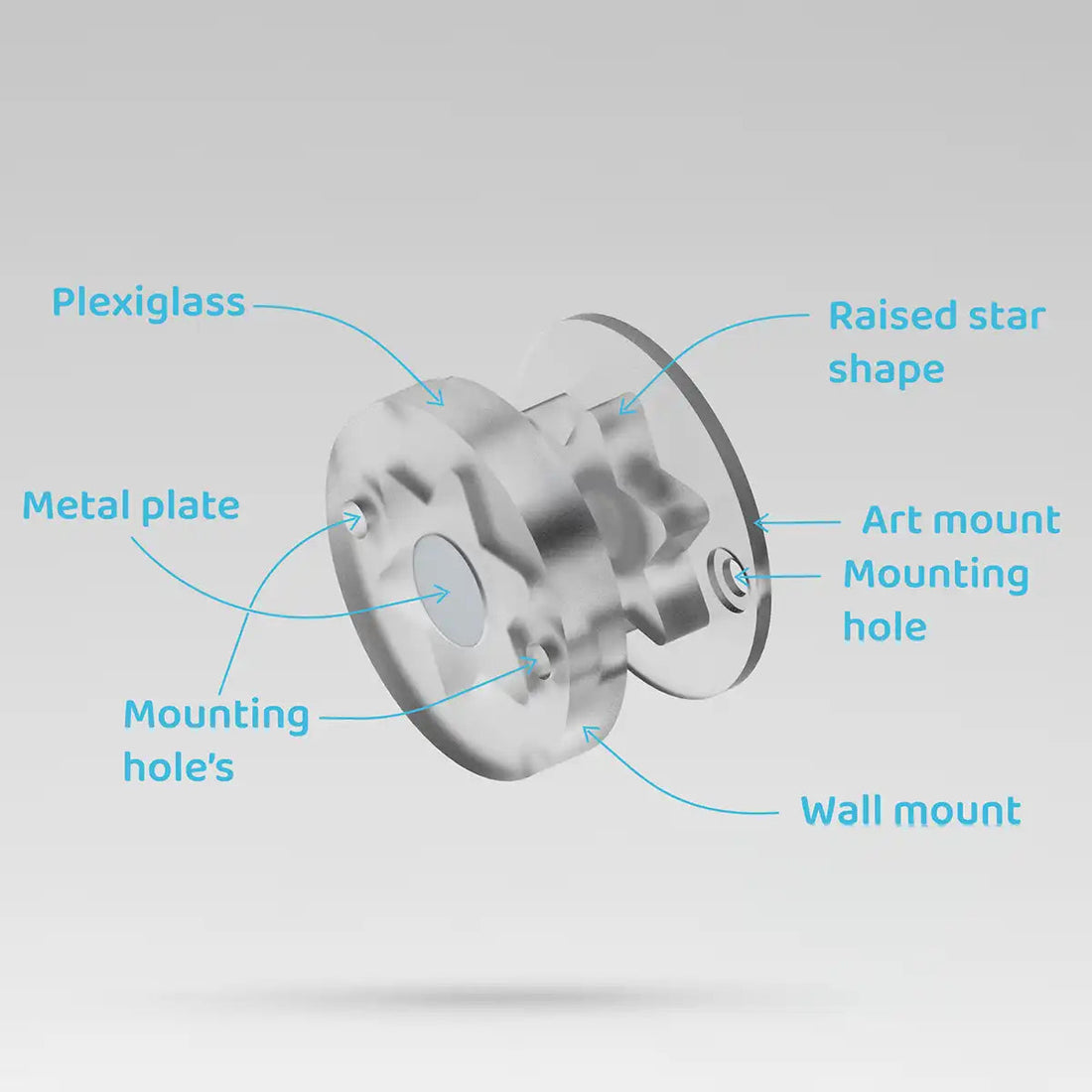 Klik Fiks bsis 35mm ophangsysteem voor glaskunst